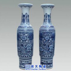 景德鎮(zhèn)落地大花瓶燒制工藝，多作陶瓷禮品用